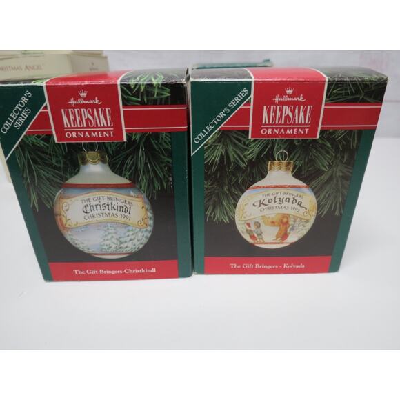 Vintage Lot 14 Hallmark Christmas Ornaments in Boxes Glass Balls 1970s 80s 90s - Picture 10 of 16